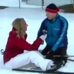 TV reporter fainting